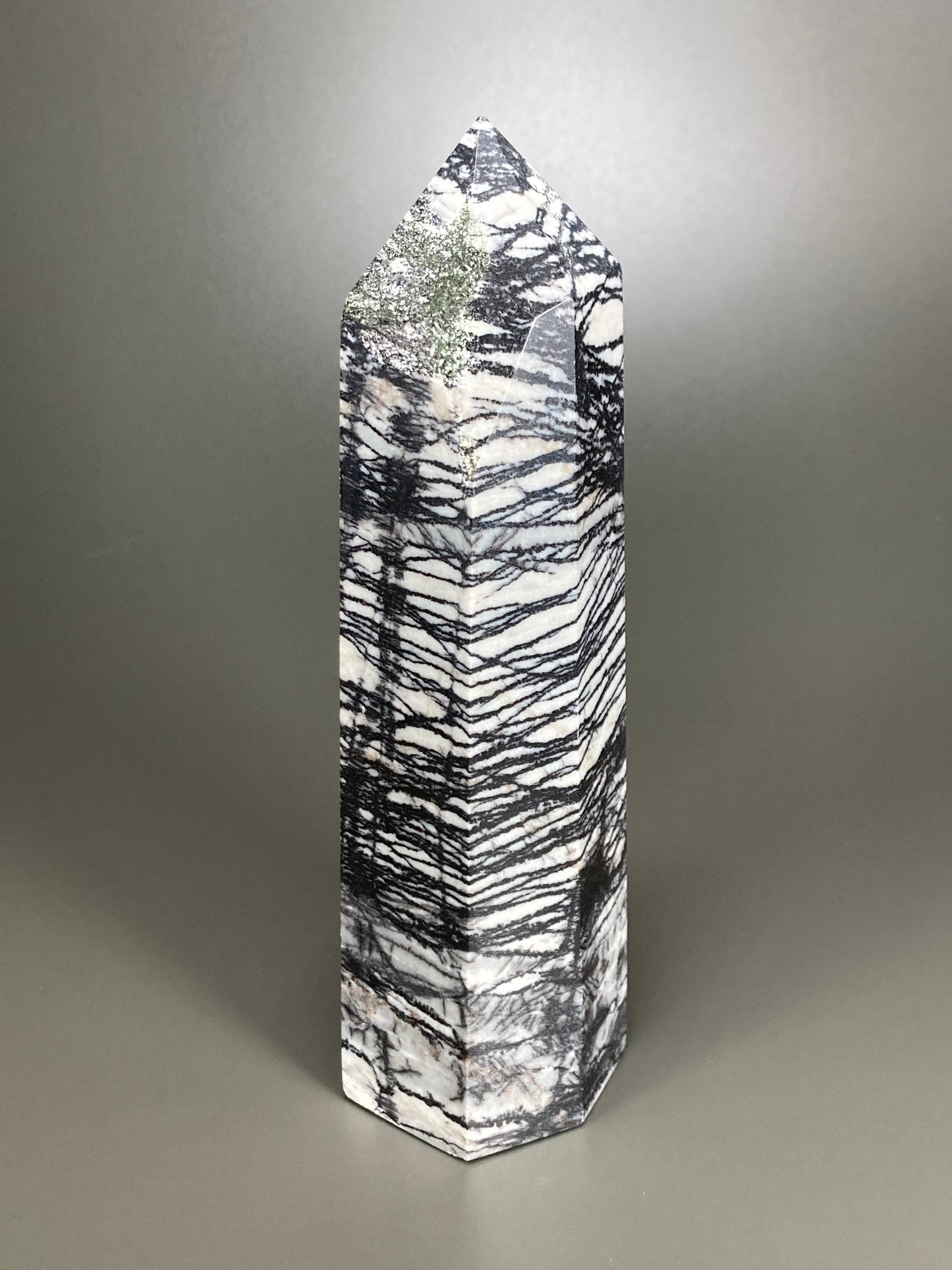 Spider Web jasper Tower, 6 1/2"