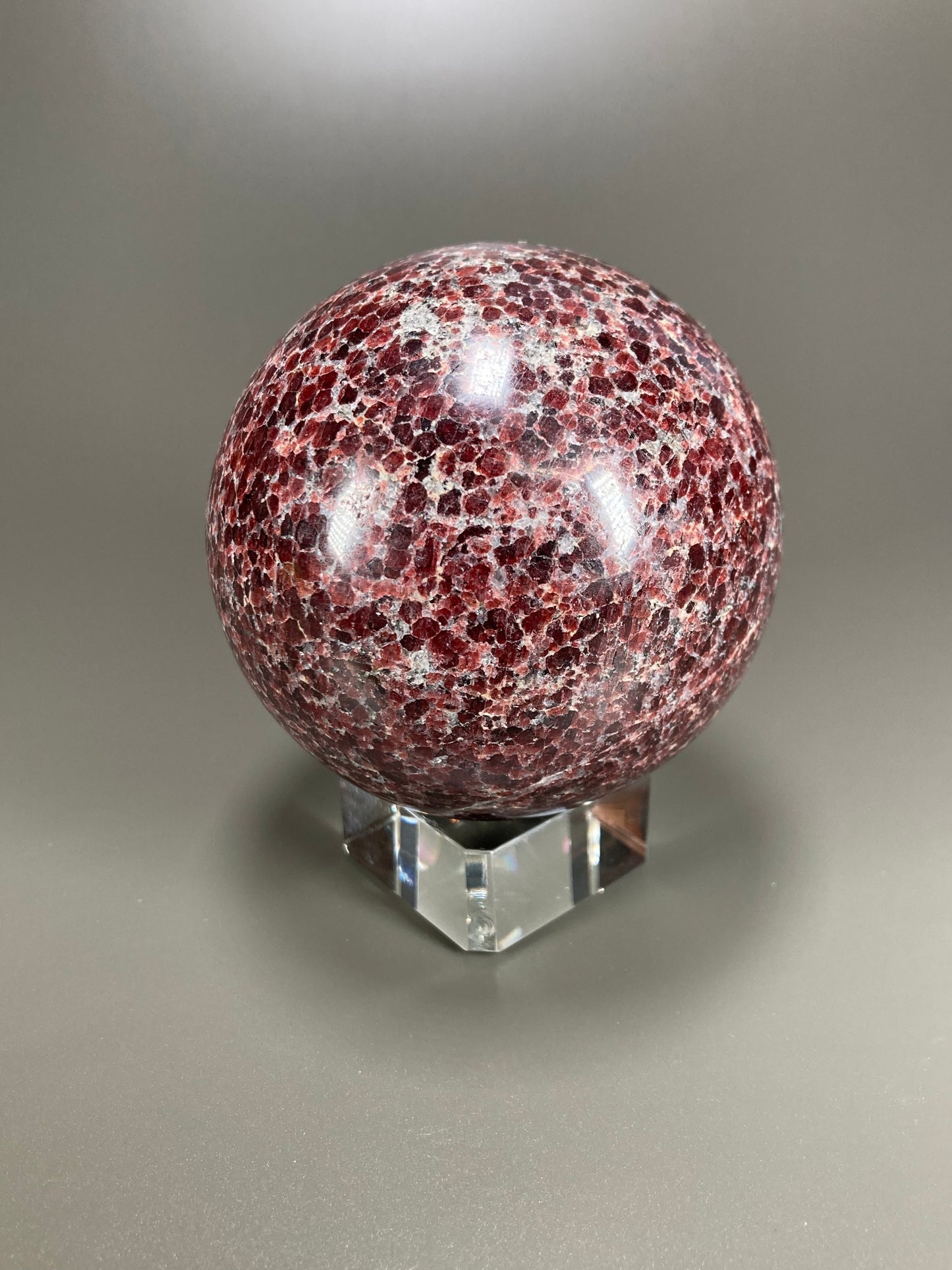 Garnet Sphere Carving, 72mm