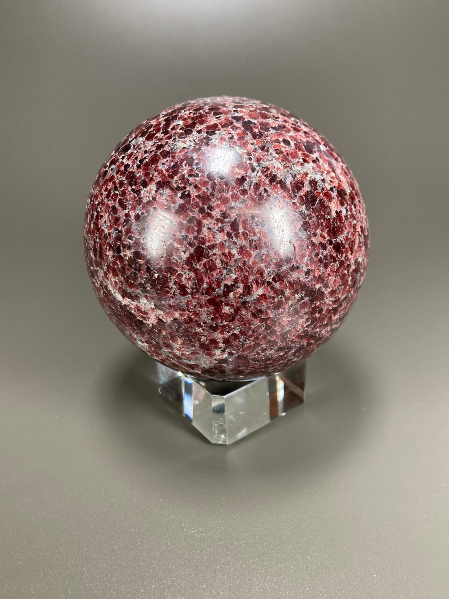 Garnet Sphere Carving, 72mm