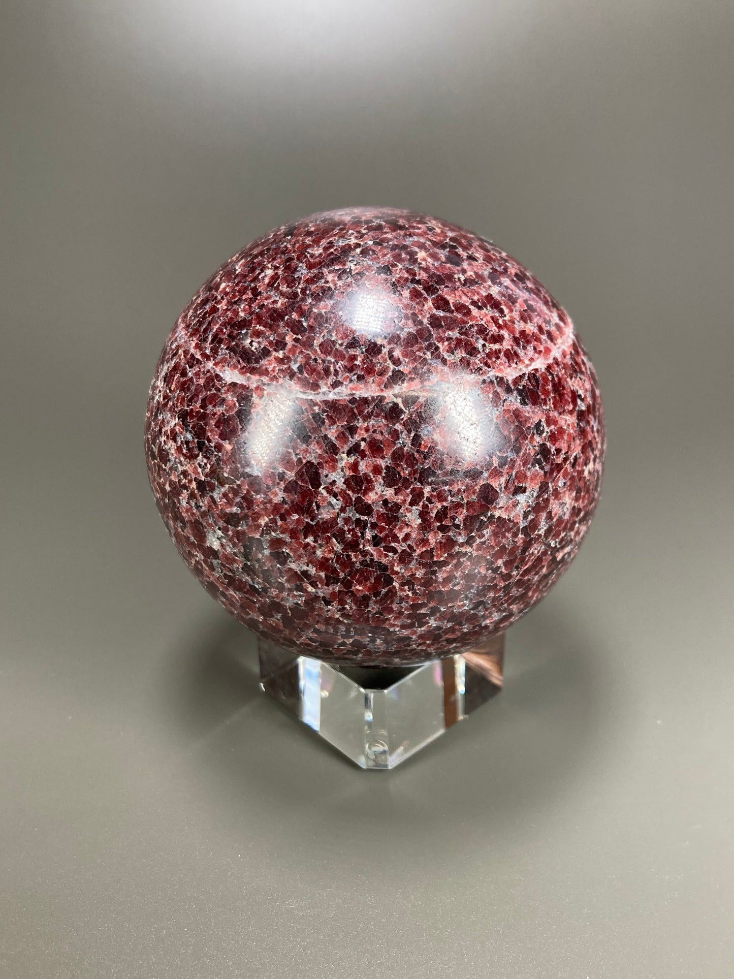 Garnet Sphere Carving, 72mm