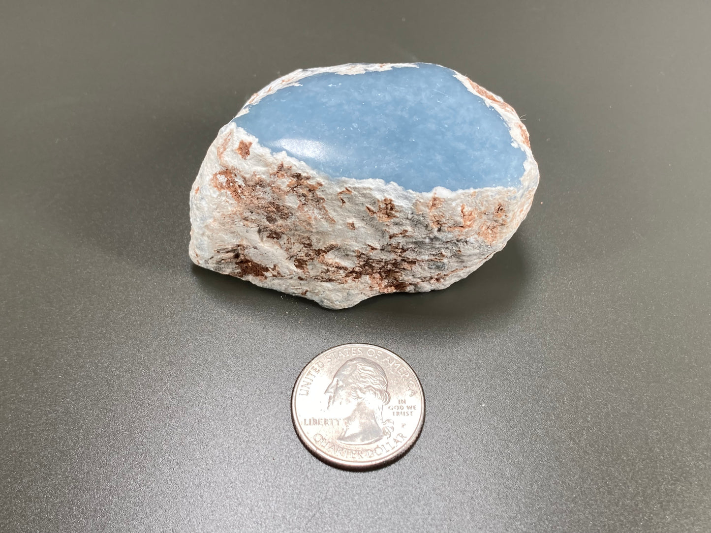 Angelite Specimen, One Side Polished