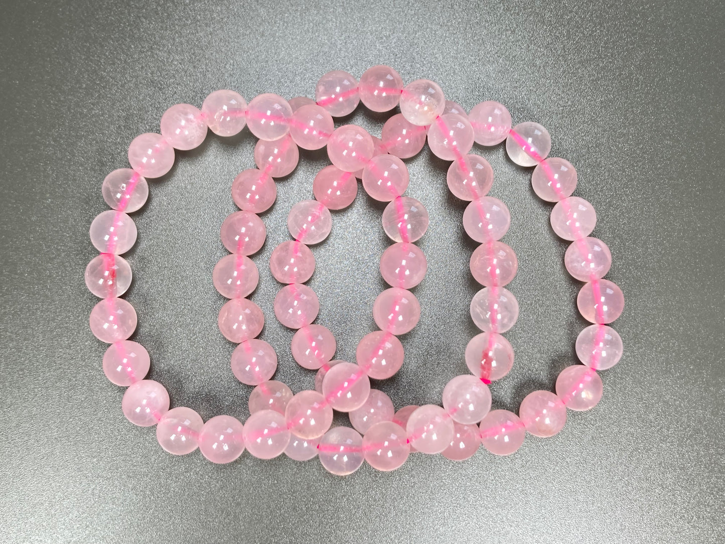 Rose Quartz Stretch Bracelet, 8mm