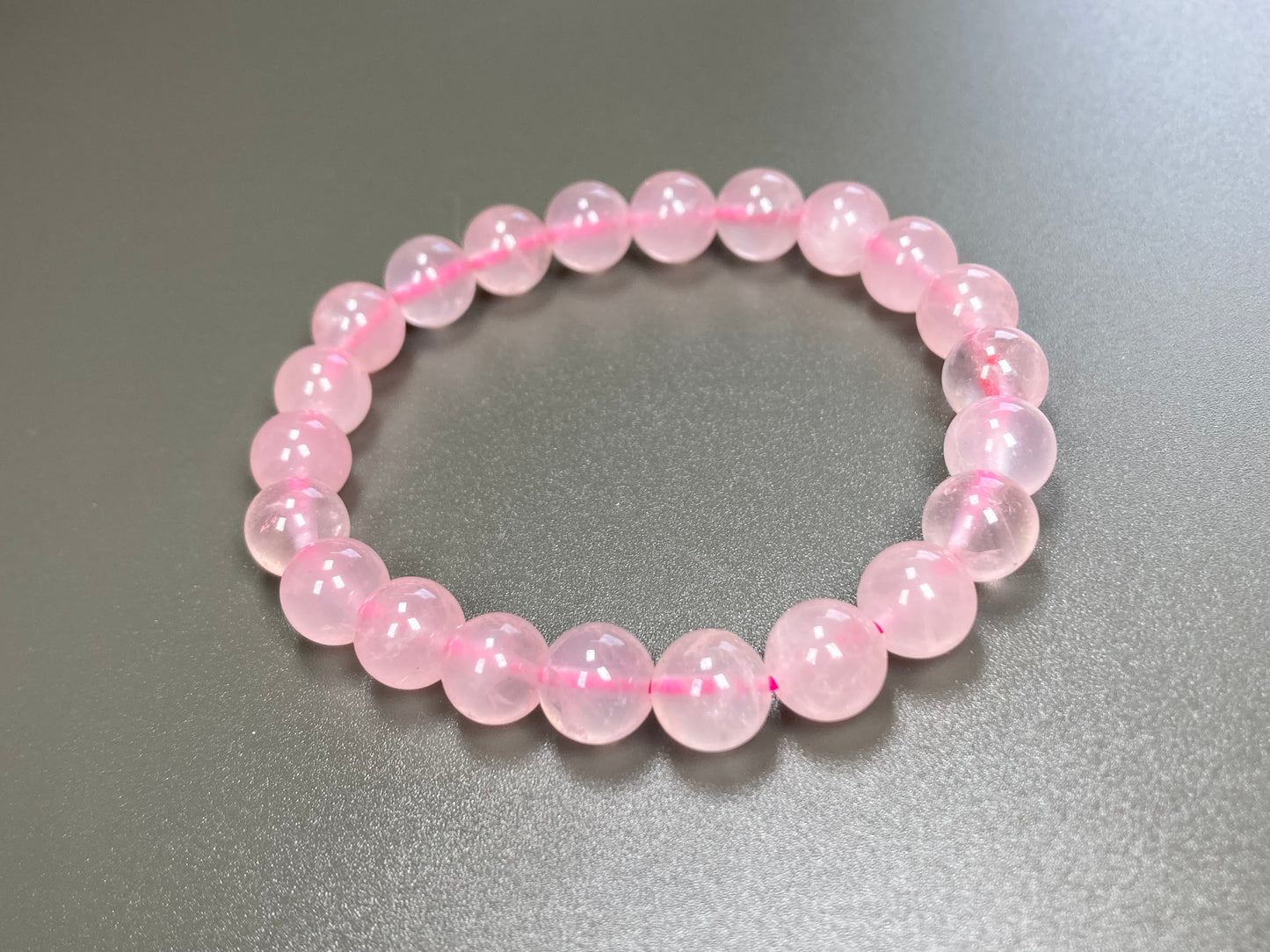 Rose Quartz Stretch Bracelet, 8mm