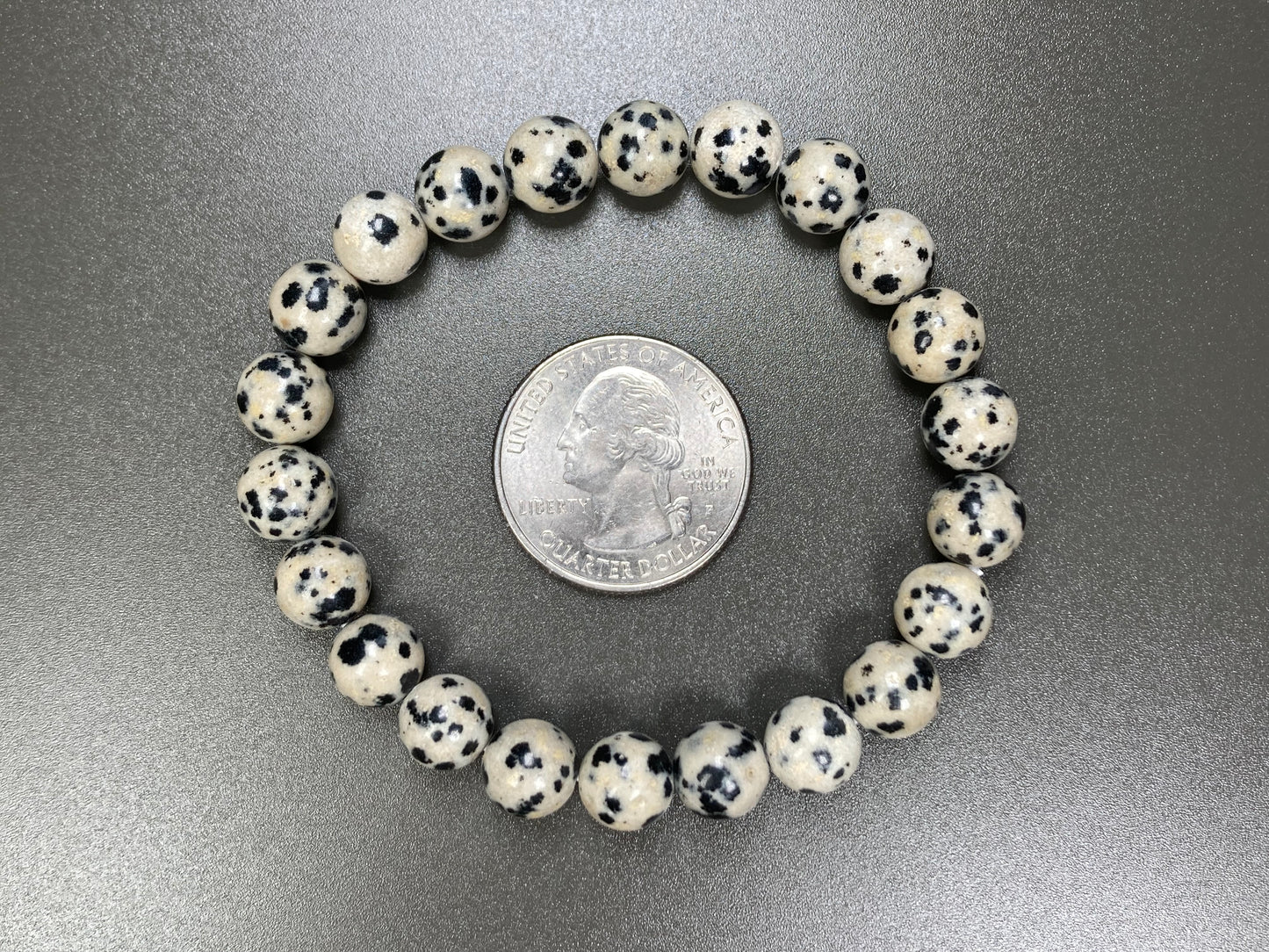 Dalmation Jasper Stretch Bracelet, 8mm