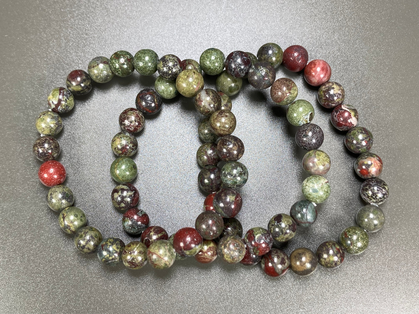 Dragon Blood Jasper Stretch Bracelet, 8mm