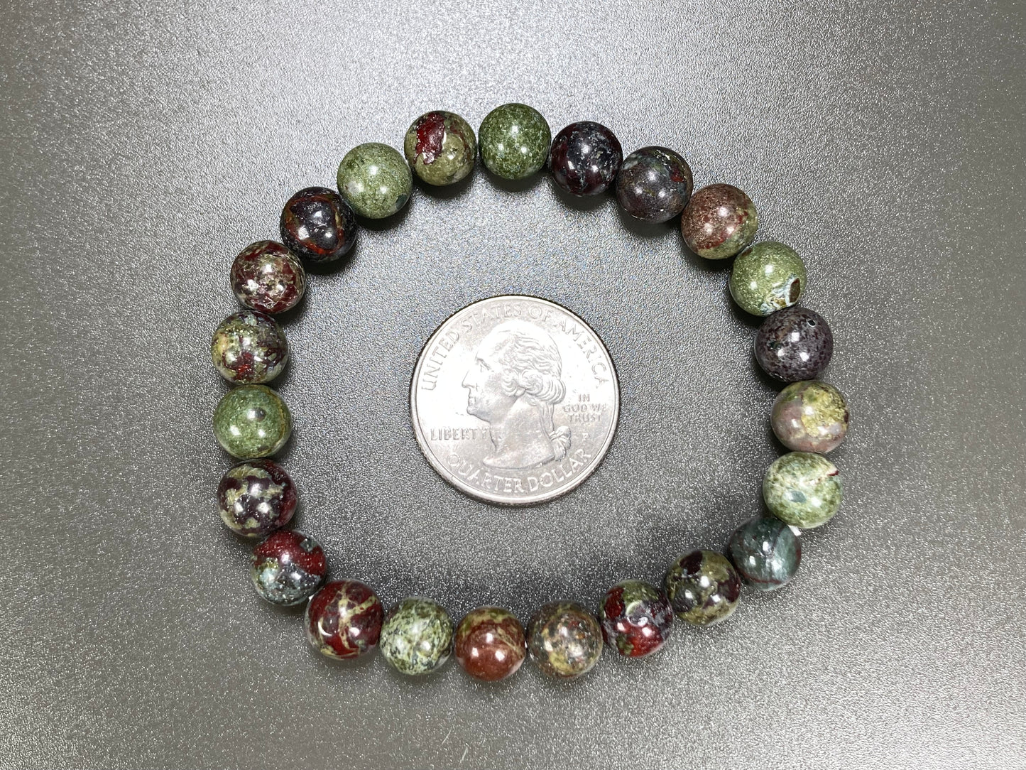 Dragon Blood Jasper Stretch Bracelet, 8mm