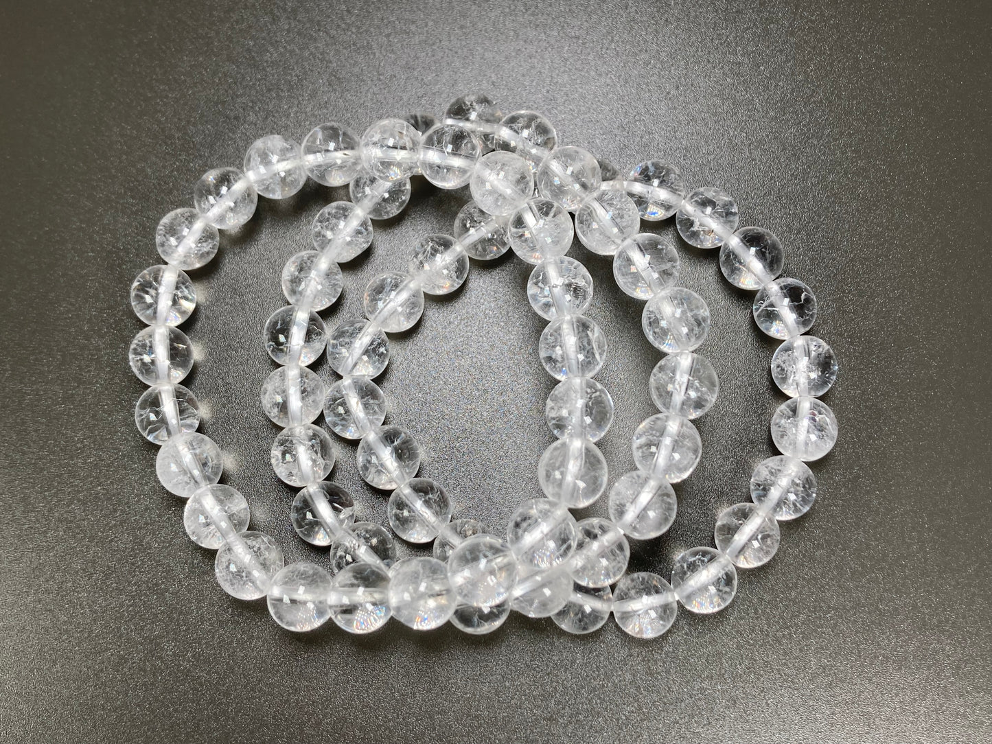 Clear Quartz Stretch Bracelet, 8mm