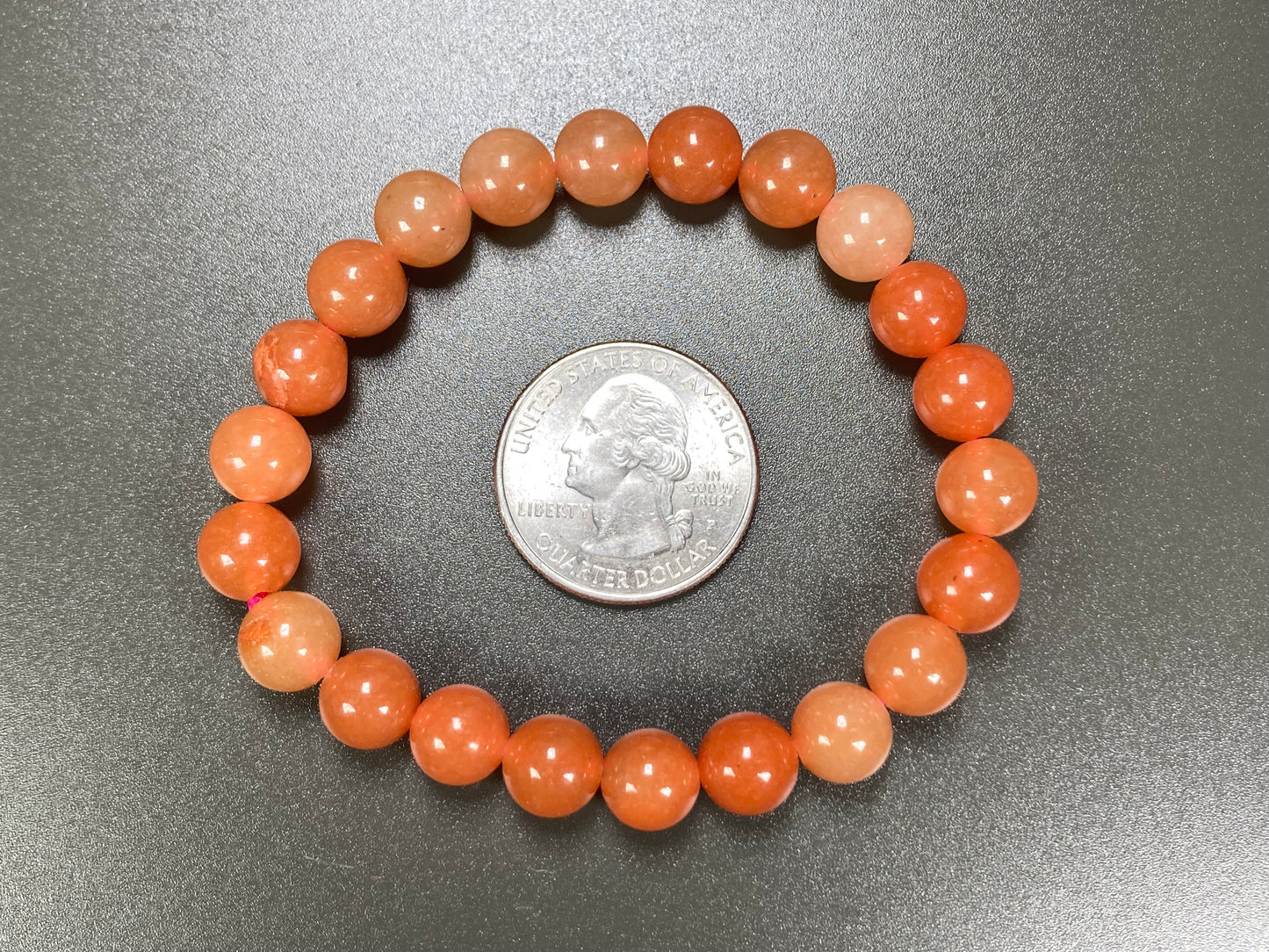 Peach Aventurine Stretch Bracelet, 8mm