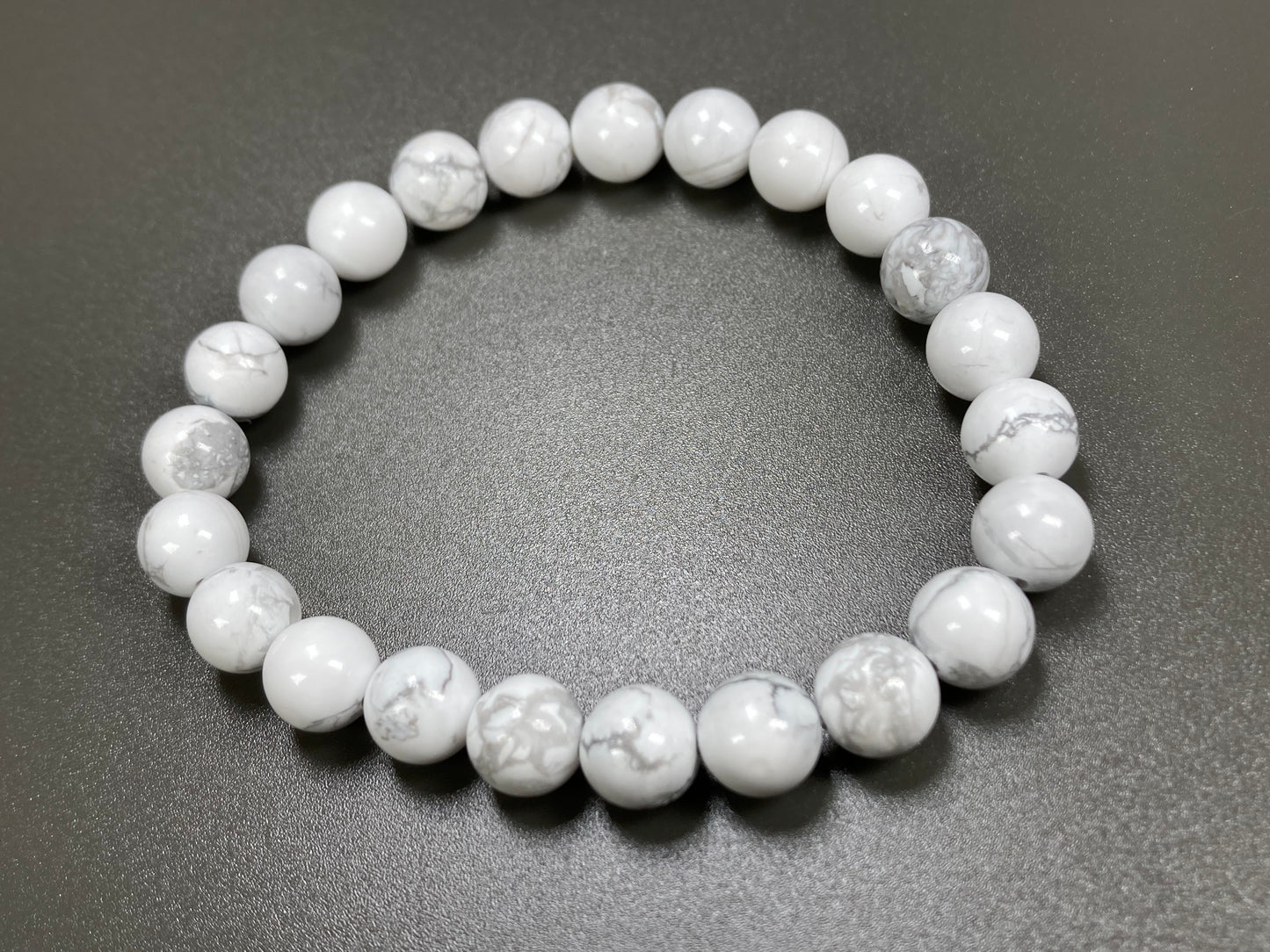 Howlite Stretch Bracelet, 8mm