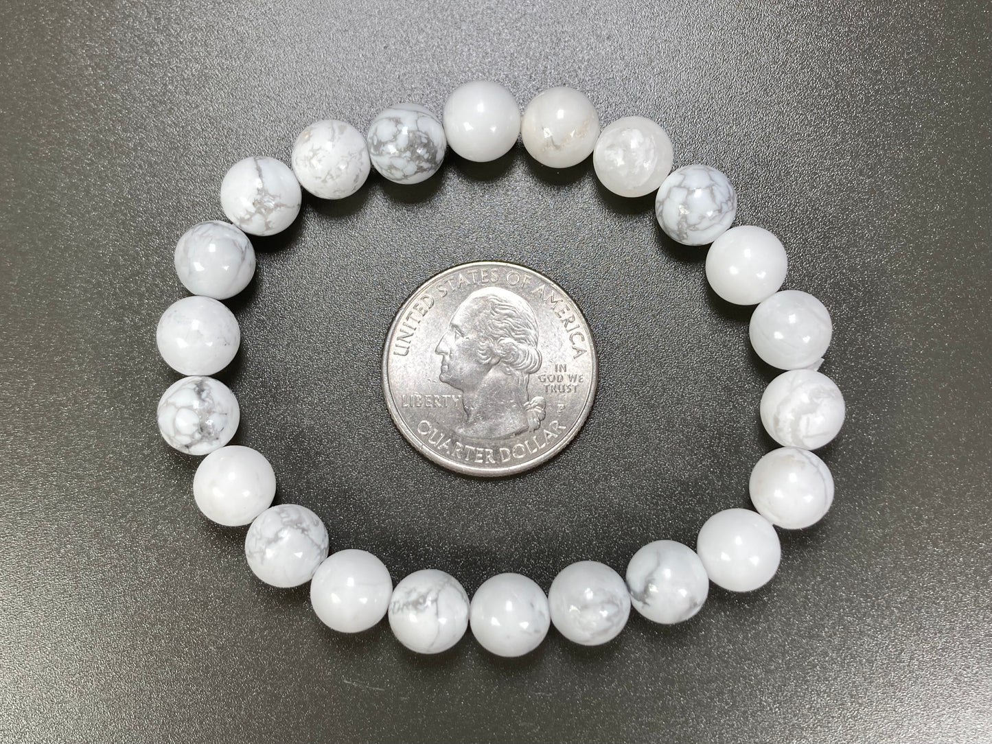 Howlite Stretch Bracelet, 8mm