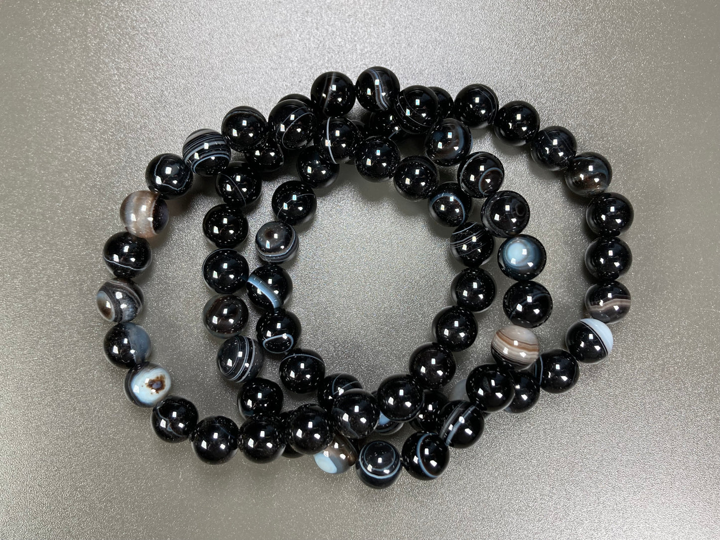 Black Sardonyx Stretch Bracelet, 8mm