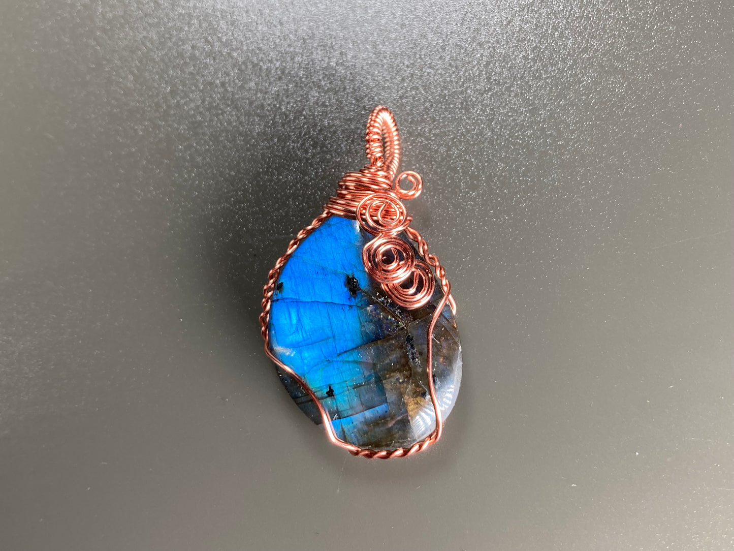 Labradorite, Wire-Wrapped Pendant