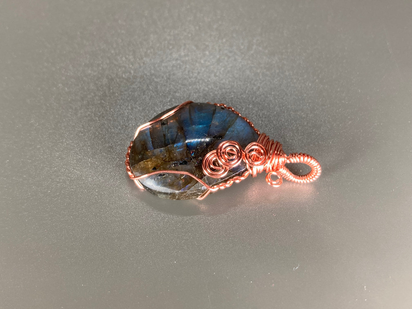 Labradorite, Wire-Wrapped Pendant