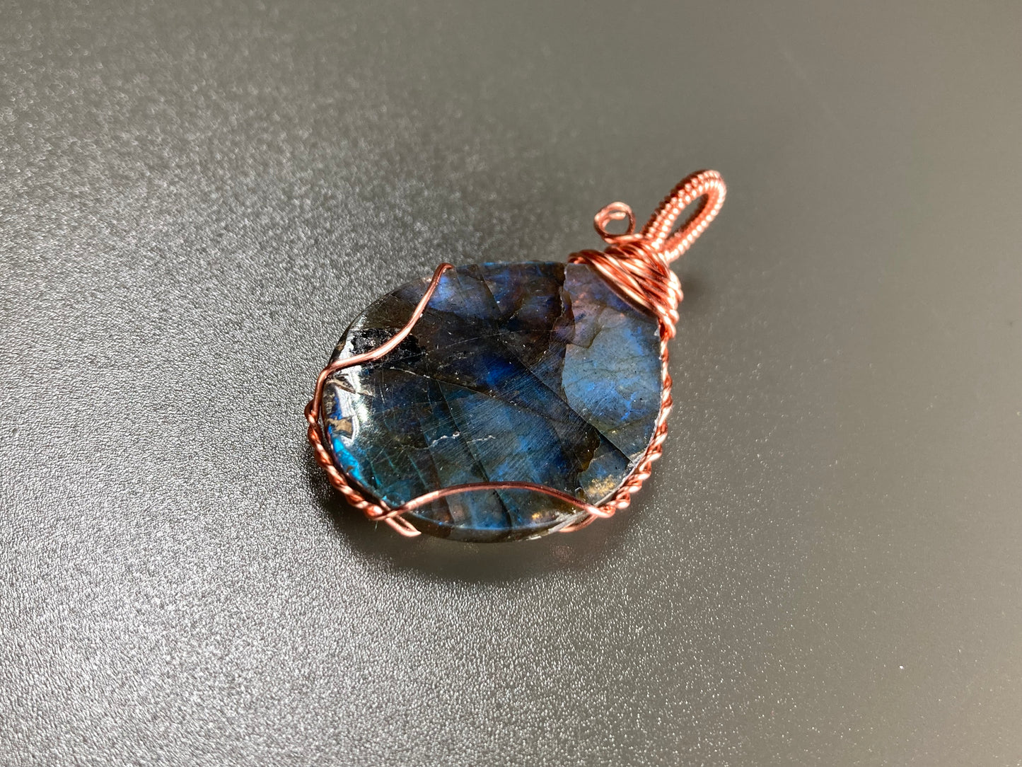 Labradorite, Wire-Wrapped Pendant