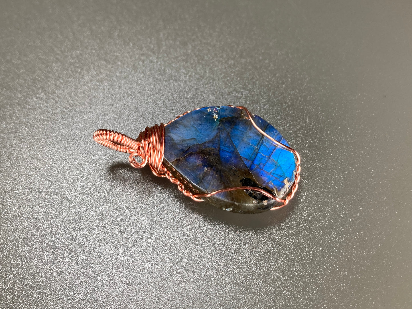 Labradorite, Wire-Wrapped Pendant