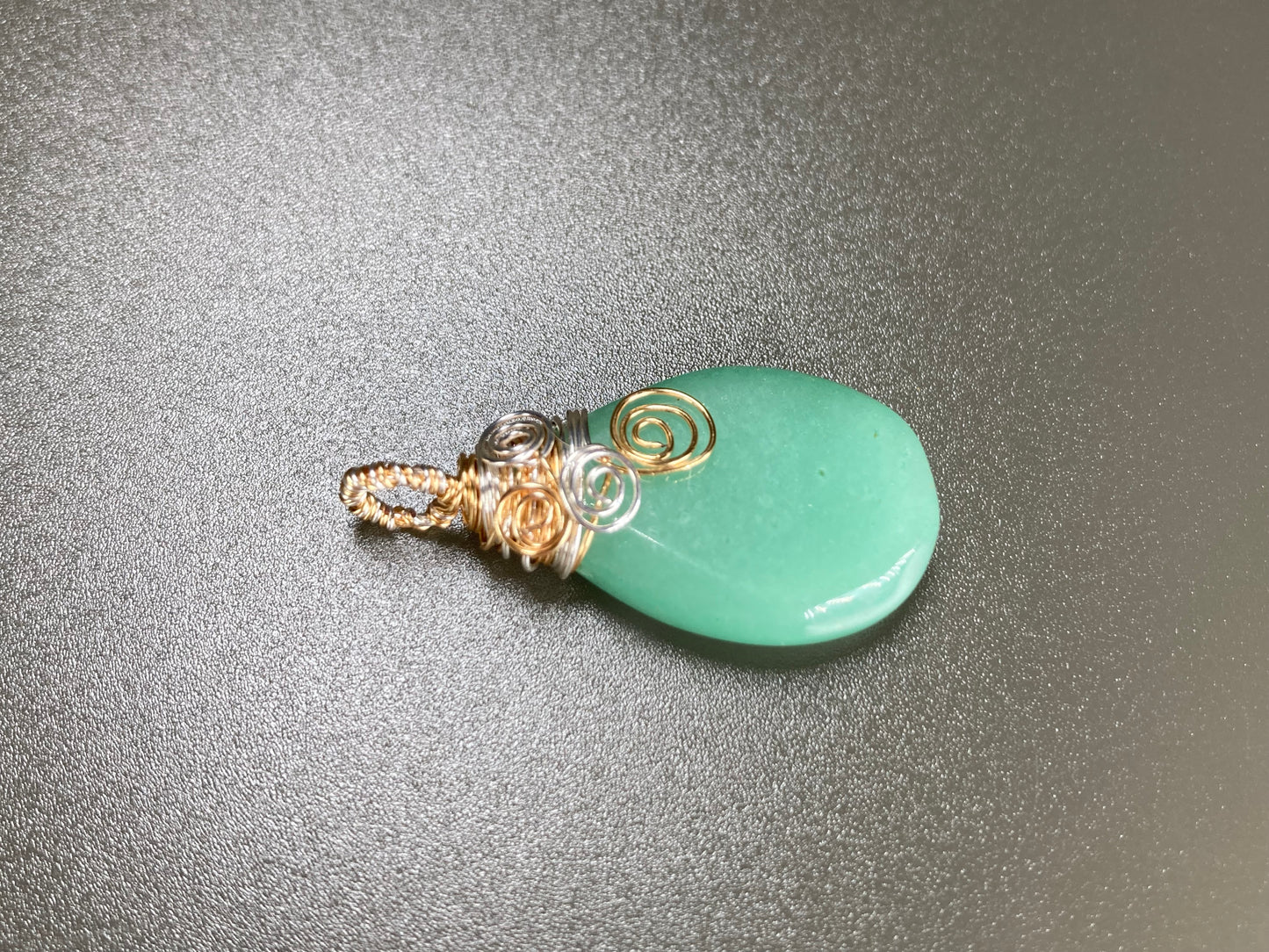 Green Aventurine Wire-Wrapped Pendant