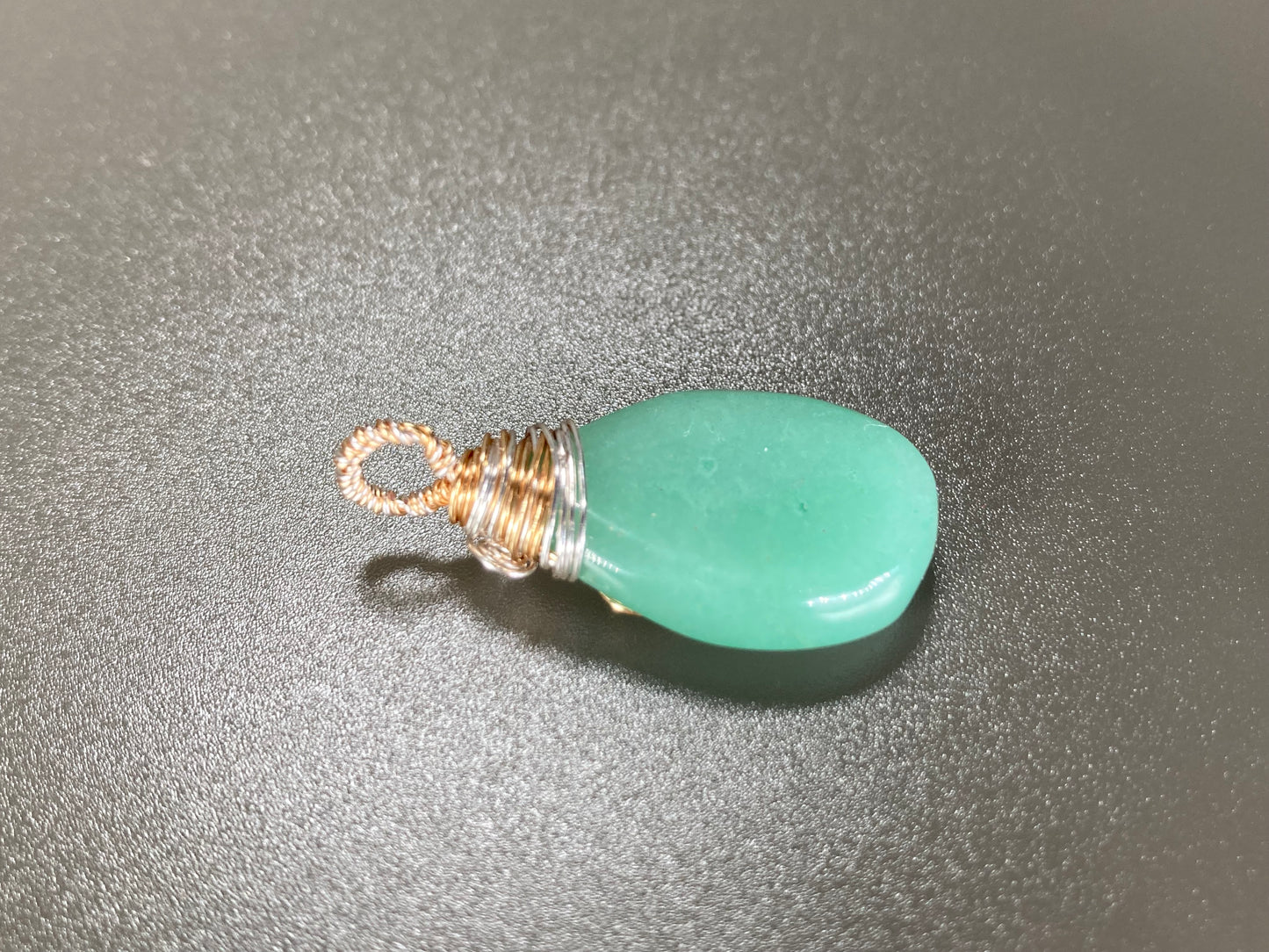 Green Aventurine Wire-Wrapped Pendant