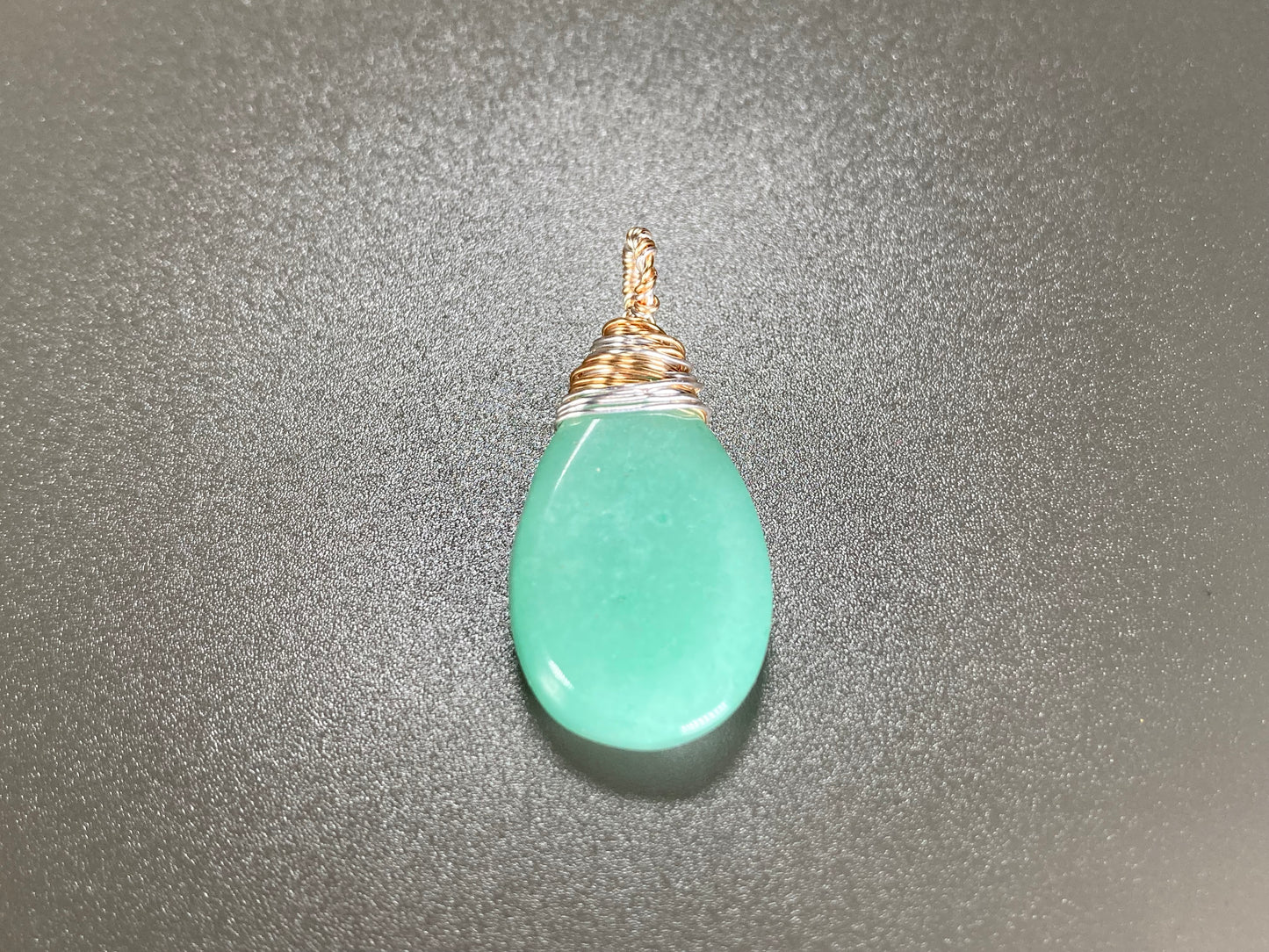 Green Aventurine Wire-Wrapped Pendant