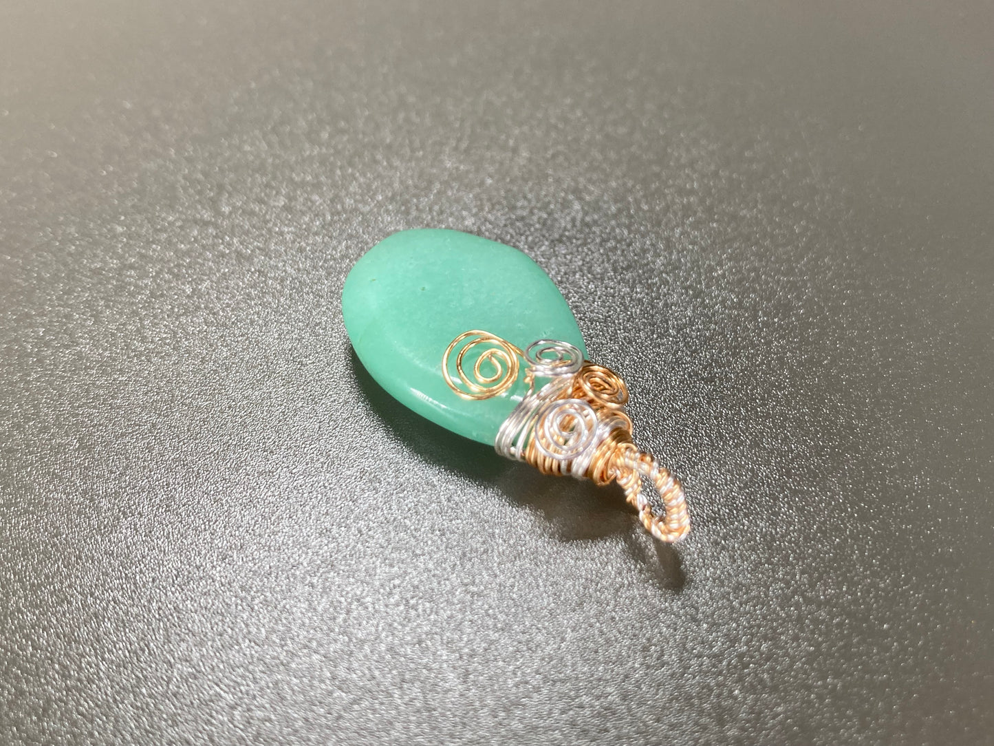 Green Aventurine Wire-Wrapped Pendant