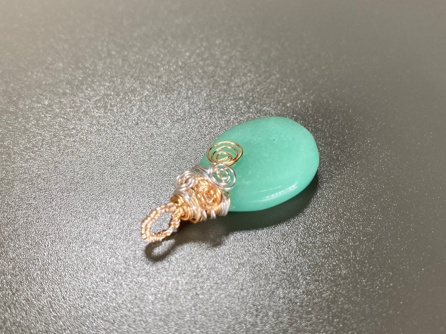 Green Aventurine Wire-Wrapped Pendant