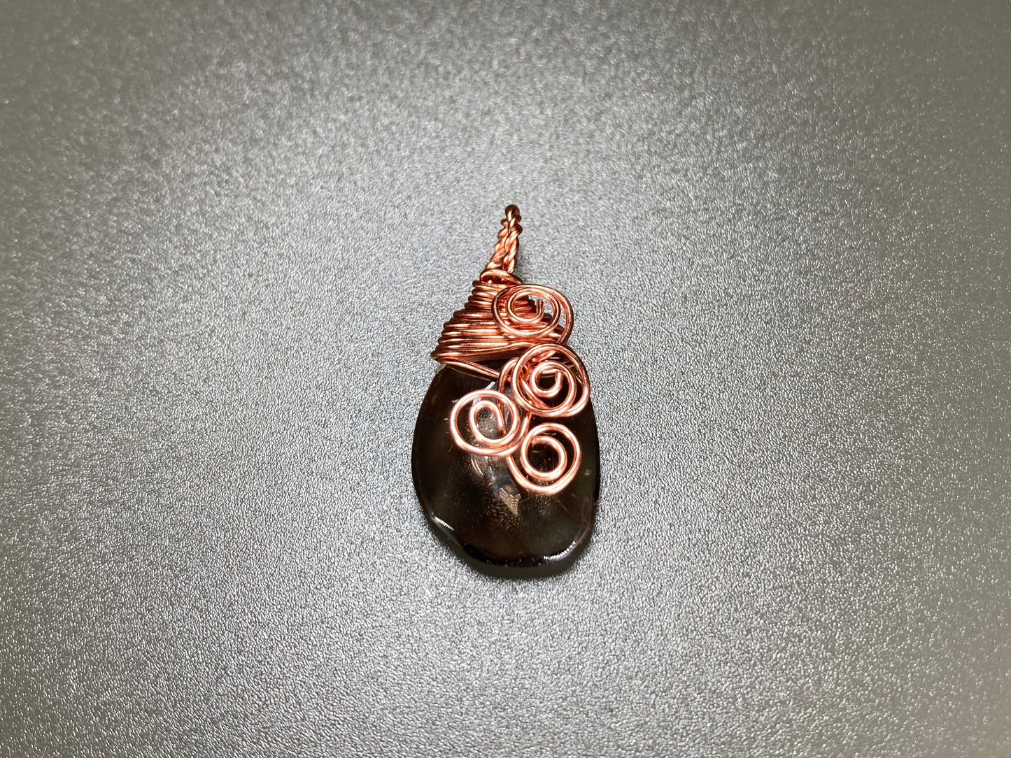 Smoky Quartz Wire-Wrapped Pendant