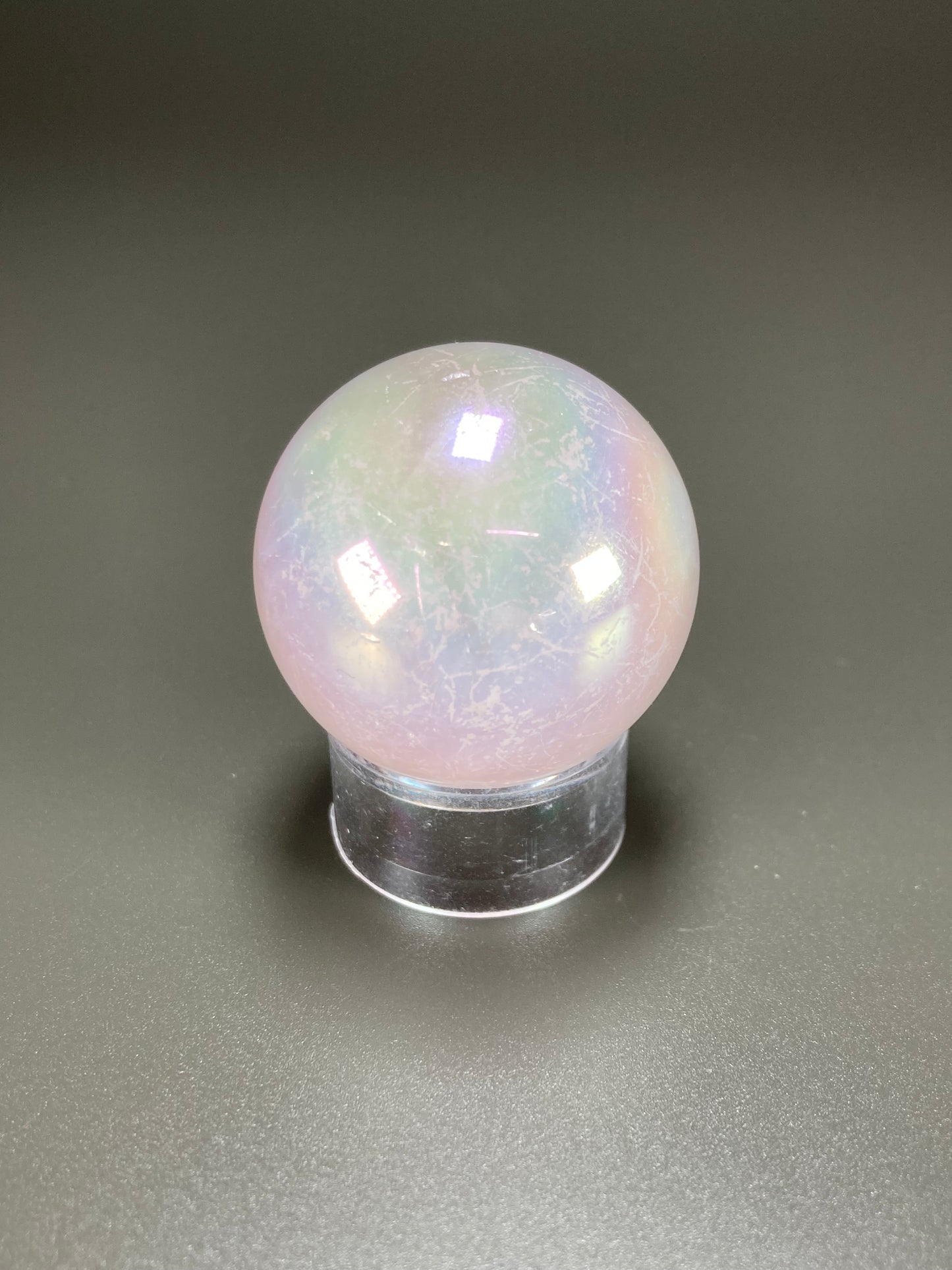 Aura Rose Quartz Sphere Carving, 35mm