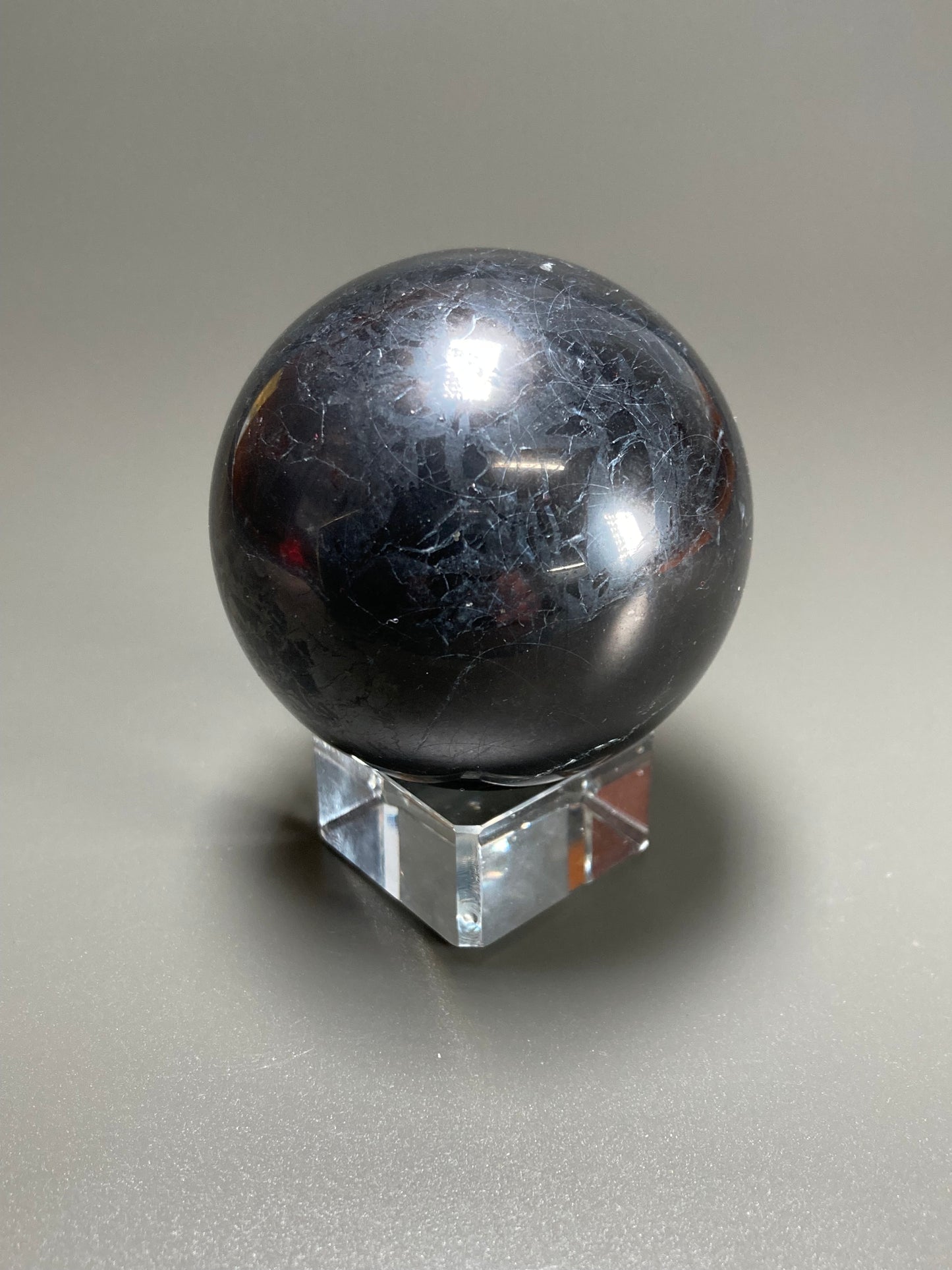 Shungite Sphere Carving, 55mm