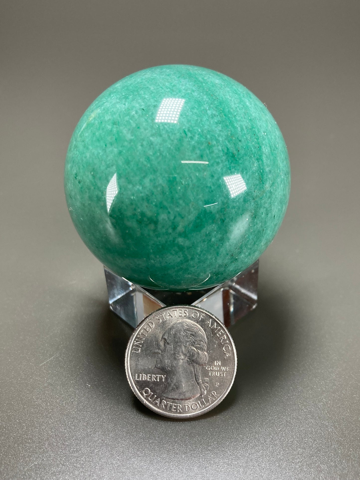 Green Aventurine Sphere Carving, 50mm